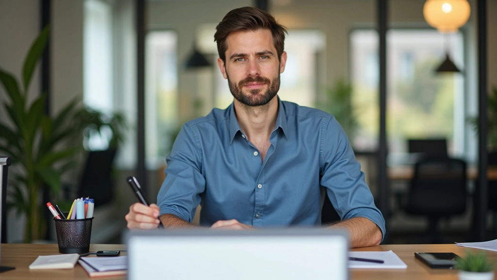 Moderner Arbeitsplatz mit Zeitmanagement-Tools und organisierter Umgebung